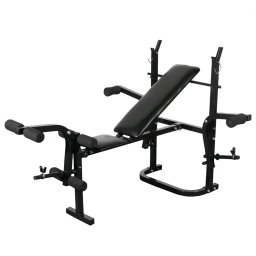 vidaXL Gewichtenbank met gewichtenrek en halterset 30,5 kg