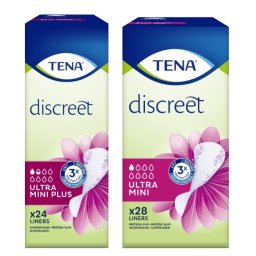 TENA Discreet Ultra Mini + Mini Plus Inlegkruisjes Combiverpakking