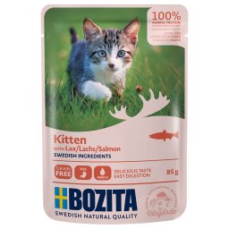 Bozita Hapjes in Saus Kitten 12 x 85 g Kattenvoer - Zalm