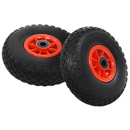 vidaXL Steekwagenwielen 3,00-4 (260x85) massief PU 4 st