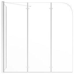 vidaXL Badwand 120x69x130 cm gehard glas transparant
