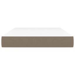 vidaXL Pocketveringmatras medium 120x200x20 cm stof taupe