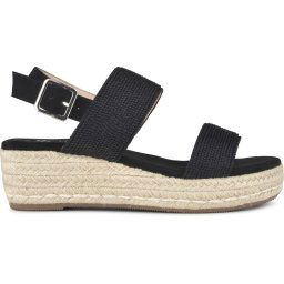 PS Poelman CETO Dames Faux PU Imitatie Suède Leren Sandalen - 39 - met Touw Detail en Espadrille Zoo