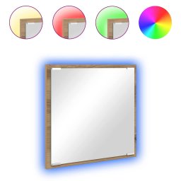 vidaXL LED Badkamer Spiegel Artisan Eiken 40 x 37 x 8.5 cm