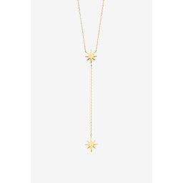 Just Franky ketting Universe Dubbele Ster geelgoud
