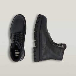 Arron High Leather Boots - Zwart - Heren