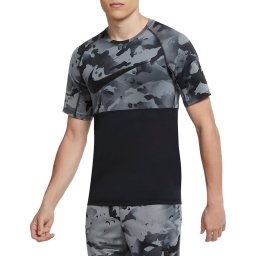 Nike - Maat M - S/S Slim Camo Sportshirt Heren