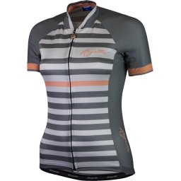 Rogelli Ispira Fietsshirt - Dames - Maat XS - Lange mouwen - Grijs/Koraal