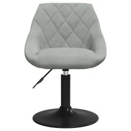 vidaXL Eetkamerstoel fluweel lichtgrijs