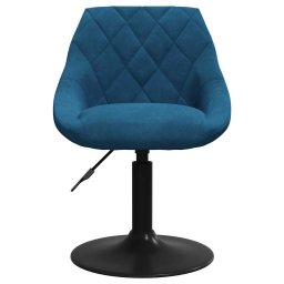 vidaXL Barkruk fluweel blauw