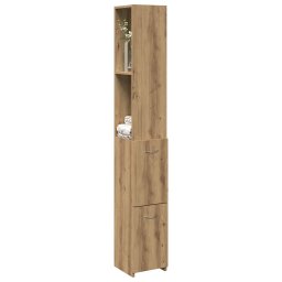 vidaXL Badkamerkast 25x25x170 cm bewerkt hout artisanaal eikenkleurig