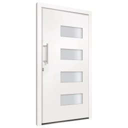 vidaXL Voordeur 110x210 cm aluminium en PVC wit