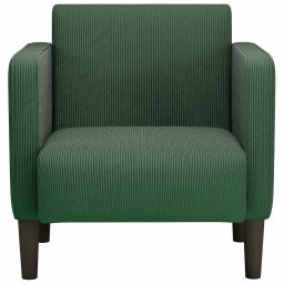 vidaXL Fauteuil met armleuningen 54 cm corduroy stof donkergroen