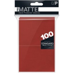 Sleeves Pro-Matte - Standaard Rood (100 stuks)