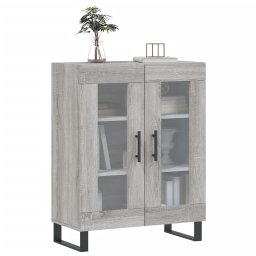 vidaXL Dressoir 69,5x34x90 cm bewerkt hout grijs sonoma eikenkleurig