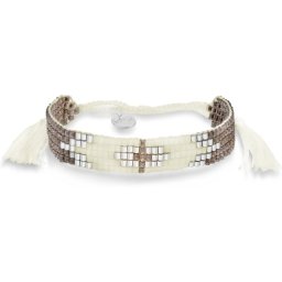 Scmyk armband BG-264 K Frosted Cherry zilverkleurig