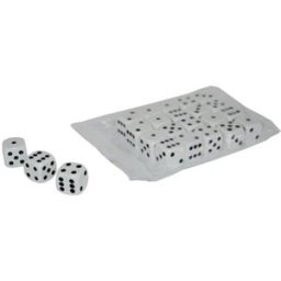 Dobbelsteen 16mm Wit (20 stuks)