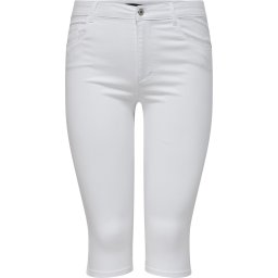 ONLY - Maat 44 - CARMAKOMA CARAUGUSTA HW SKINNY DNM KNICKERS WHITE Dames Broek