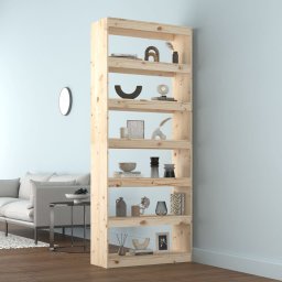 vidaXL Boekenkast/kamerscherm 80x30x199,5 cm massief grenenhout