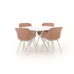 + 15% kassakorting | Hartman Le Soleil Element/Sora ø127cm dining tuinset 5-delig - Laagste prijsgarantie!