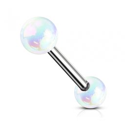 Piercing parel metalic white 16mm