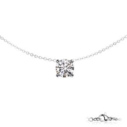 Ketting ronde steen 6.5mm steen