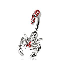 Navelpiercing Schorpioen - zilver