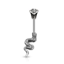 Piercing cobra - zilver