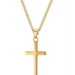 Ketting kruis sierlijk goud