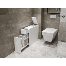 Toiletkast CARENCE 2 lades wit