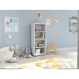 Boekenkast GLASSIO 3 legplanken wit