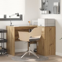 vidaXL Hoekbureau met lade met plank Artisan Eiken 102 x 88 x 75 cm