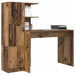 vidaXL Bureau Oudhout 133.5 x 50 x 124 cm 2 st