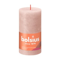 Bolsius Rustiek Stompkaars Misty Pink 130/68