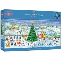 Skating in the Village Puzzel (636 stukjes)