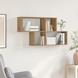 vidaXL Wandplank Muurmontage Bruin Bewerkt hout