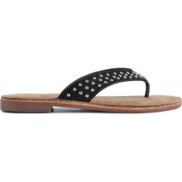 PS Poelman - Maat 41 - Dames Slippers met Studs - Nyx - Zwart