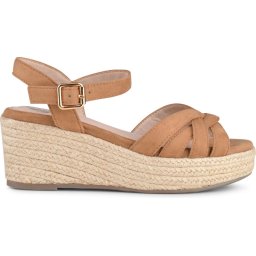POSH by Poelman TULSI Dames Espadrilles - 37 - Cognac