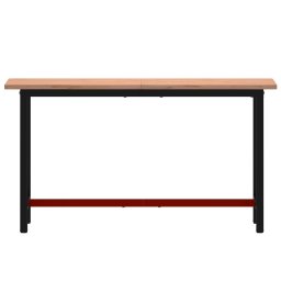 vidaXL Werkbank 150x55x81,5 cm massief beukenhout en metaal
