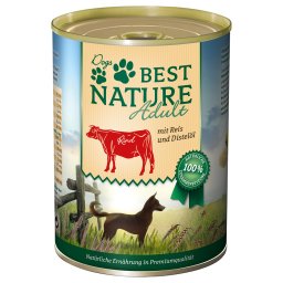 12x 400g Best Nature Dog Adult Rund, rijst & saffloerolie Hondenvoer nat