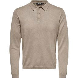 ONLY & SONS - Maat L - ONSWYLER LIFE REG 14 LS POLO KNIT Heren Trui