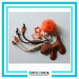 Tas Bedel / Sleutelhanger Hond Bruin