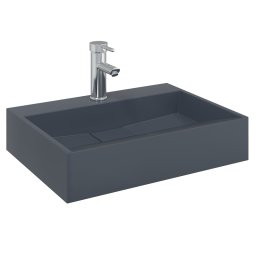 vidaXL Wastafel 50x38x11 cm mineraal gegoten/marmer gegoten antraciet