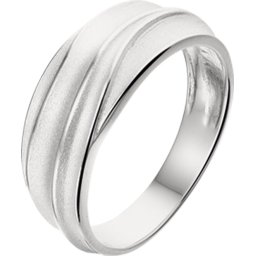 The Jewelry Collection Ring Poli/mat - Zilver - 17.25 mm