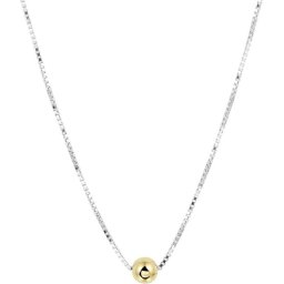 The Jewelry Collection Ketting Bolletje 0,8 mm 40 + 5 cm - Zilver