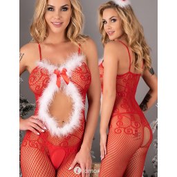 * LIVCO CORSETTI Rode bodystocking Christmas Magali