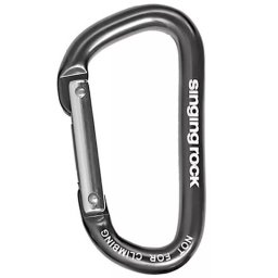 SINGING ROCK Mini D grey - Karabiner