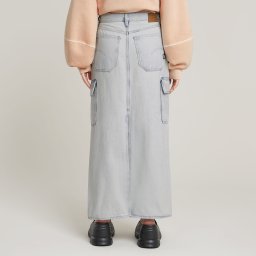Viktoria Long Cargo Rok - Lichtblauw - Dames
