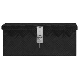 vidaXL Opbergbox 50x15x20,5 cm aluminium zwart