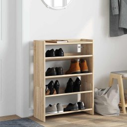 vidaXL Schoenenrek 60x25x81 cm bewerkt hout sonoma eikenkleurig